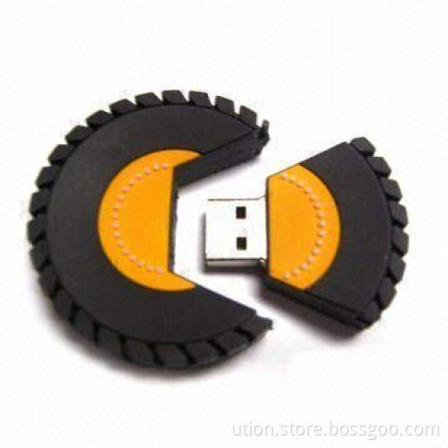 USB Flash Drive with Rubber Coating and 1 to 32GB Capacity, Supports Plug-and-play Function